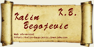 Kalin Begojević vizit kartica